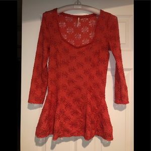 Free people peplum lace top